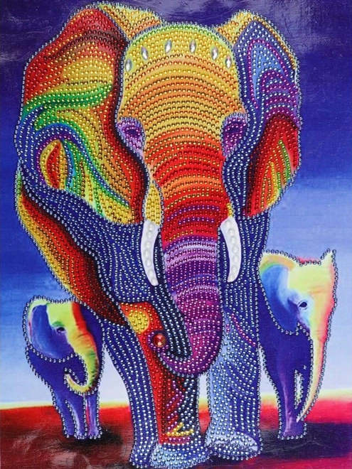 Colorful Elephant Diamond Painting 7D Mosaic