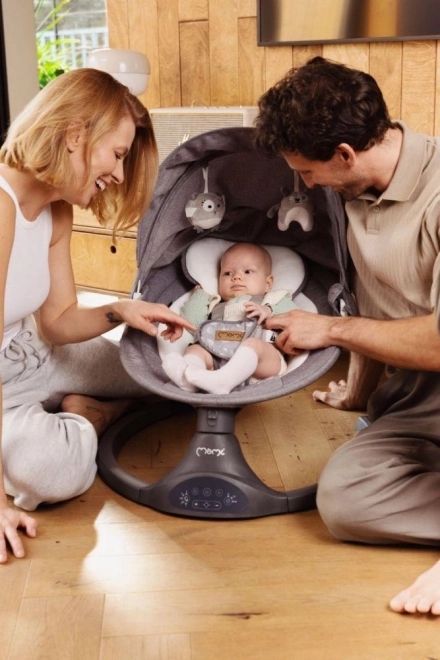 Electric Baby Swing MoMi Kenani Dark Grey