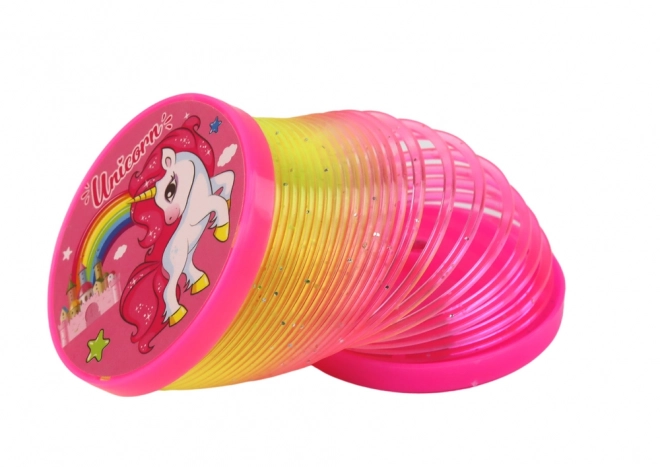 Rainbow Unicorn Light Effect Spring Toy