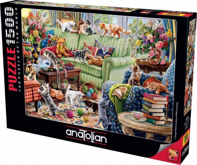 Kittens in the Living Room Puzzle 1500 Pieces