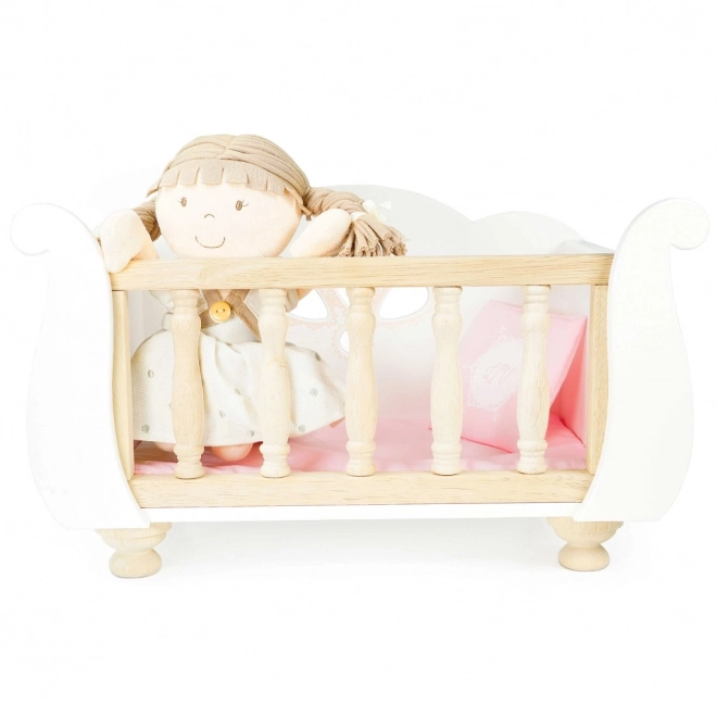 Wooden Doll Cradle Sleigh