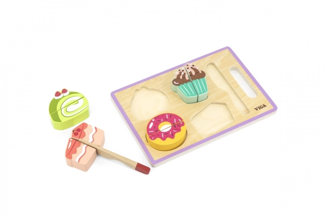 Wooden Cake Cutting Set