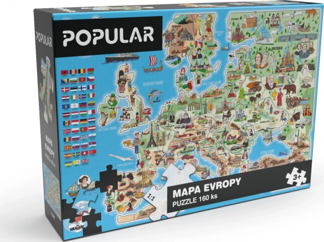 Popular Europe Map Puzzle 160 Pieces