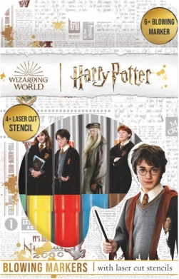 Blæse-tuscher med skabeloner Harry Potter, sæt med 6 stk. i æske