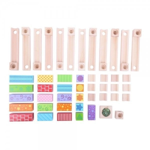 Colorful Wooden Marble Run