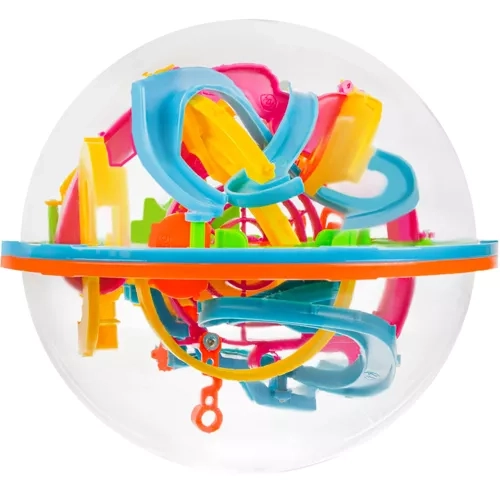 Intelligent 3D Marble Maze with 138 Obstacles