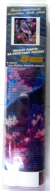 Norimpex pittura del diamante Uccello della Notte 30x40 cm