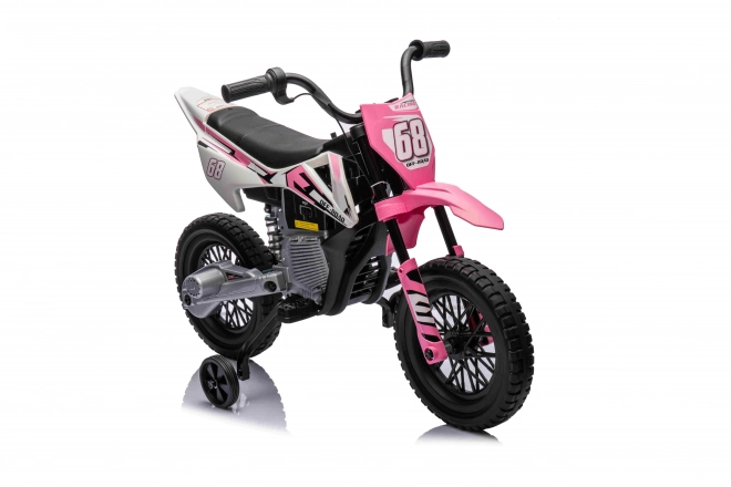 Pink Children's Motorbike with Audio Panel and EVA Wheels