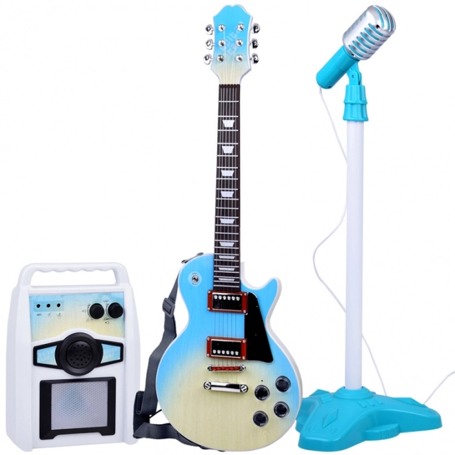 Electric Guitar with Microphone and Amplifier for Kids Karaoke