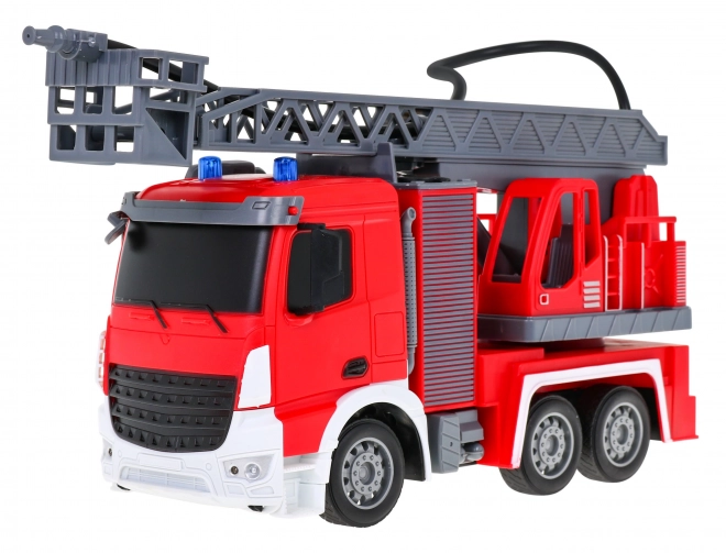 Remote Control Fire Truck with Water Hose and Interactive Features for Kids 3+