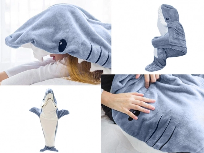 Shark Blanket Pajama Costume Fleece Hoodie