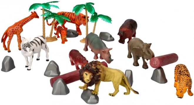 Safari Animal Figures Set with Accessories