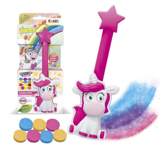 Inkee Unicorn Magic Wand with Fizzing Drops