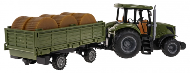 Green Remote Control Tractor with Trailer