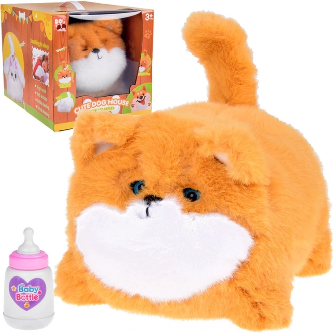 Interactive Plush Dog Pulpet, Barks and Moves Eyes, Records Sounds