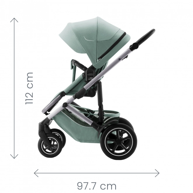 Smile 5Z Lux Stroller Set with Deep Carrycot Linen Grey