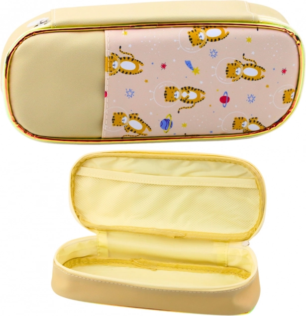 Gingerbread etui Kosmische tijgers in gele kleur 24 cm