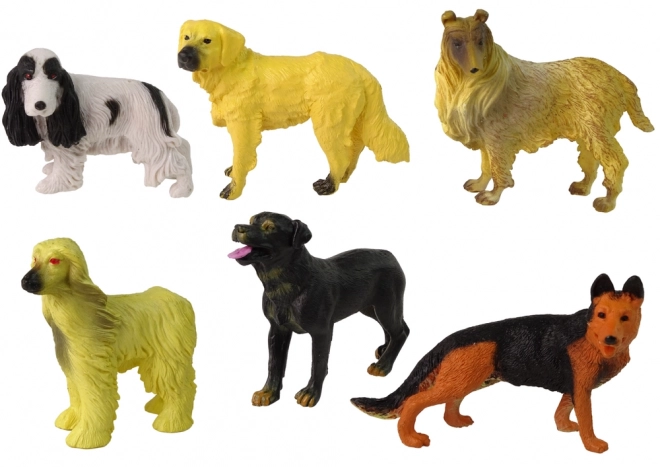 Set of 6 Dog Figurines Famous Dog of the World