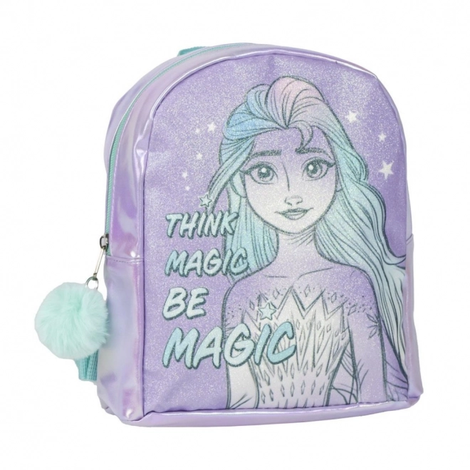 Frozen backpack with pompom