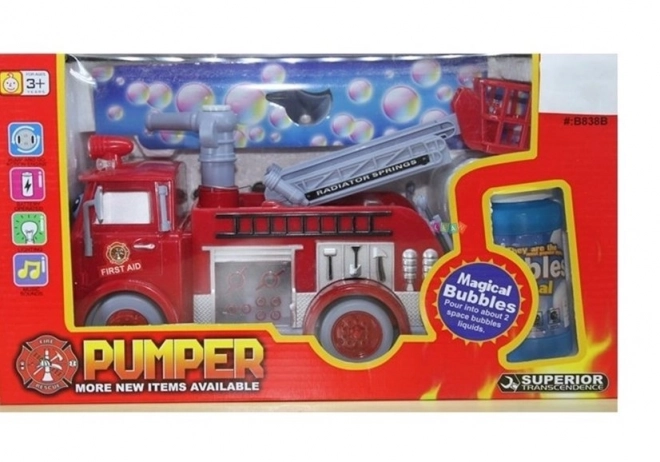 Interactive Bubble Fire Truck Toy