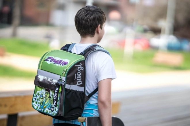 Baagl School Backpack Zippy Zombie