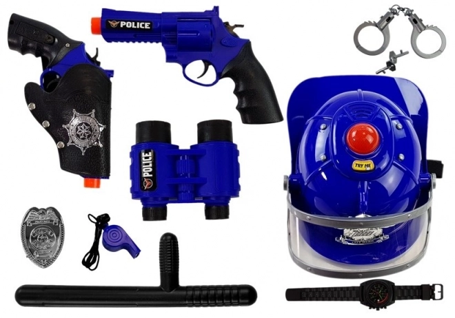 Police Officer Playset with Helmet and Accessories