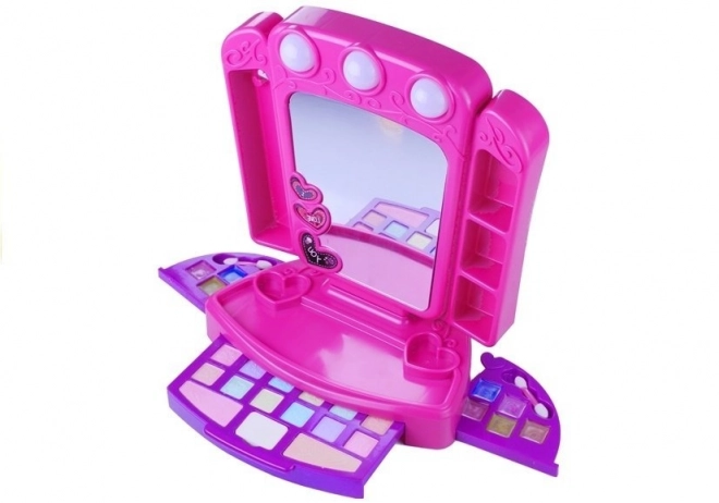 Makeup Vanity Set with Mirror and Lights for Girls