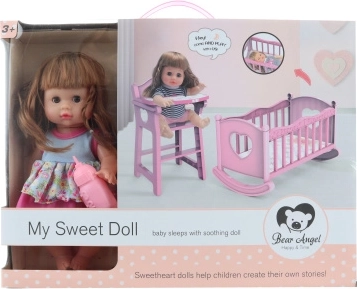 Doll with Cradle and Child Sounds