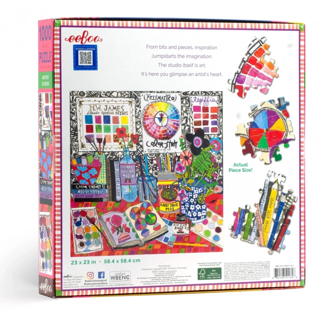 Square Puzzle Artistic Studio 1000 Pieces