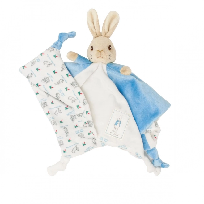 Plush Bunny Lovey Blanket Blue