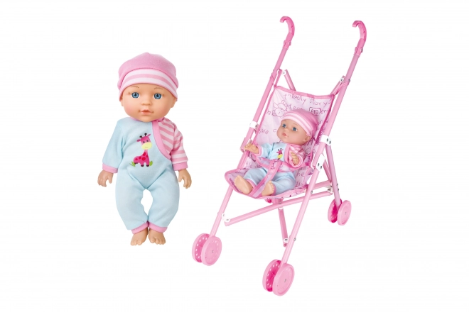 Baby Doll with Sounds and Stroller