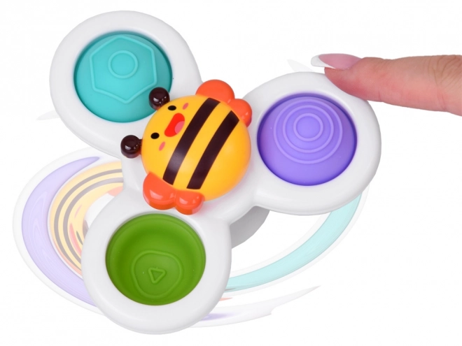 Sensory Fidget Spinner with Suction - Set of 3