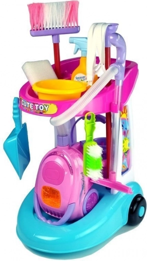 Colorful cleaning cart