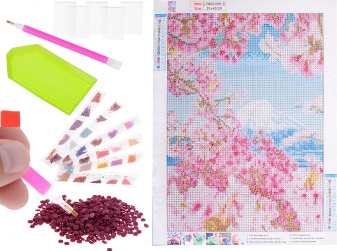 Diamond Painting Sakura Blossoms Kit 30x40cm