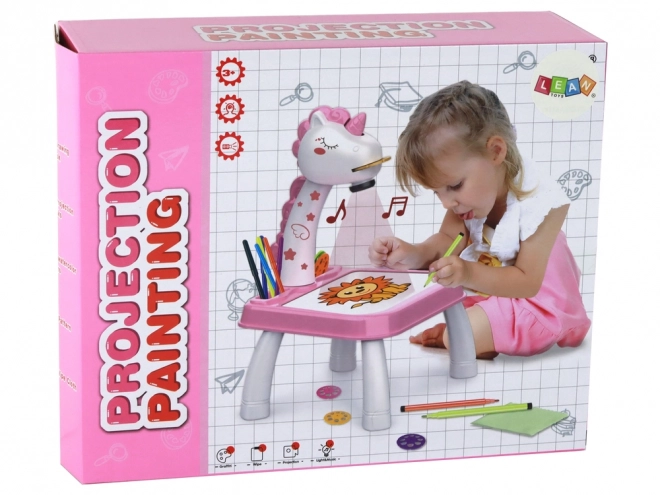 Unicorn Drawing Projector Set with Markers - Pink