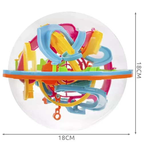 Intelligent 3D Marble Maze with 138 Obstacles