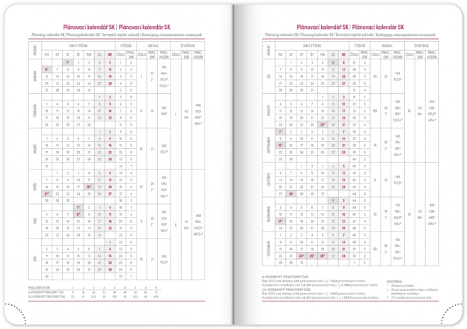 Weekly Planner Aprint Neo 2025 Pink