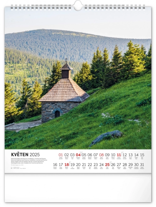 Wall Calendar Tour of Czech Landscapes 2025