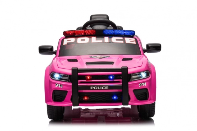 Pink Dodge Charger Ride-On Police Car