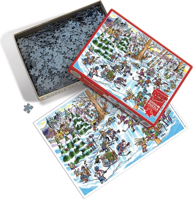 Cobble Hill Puzzle Doodletown: Hockey Town 1000 Pieces