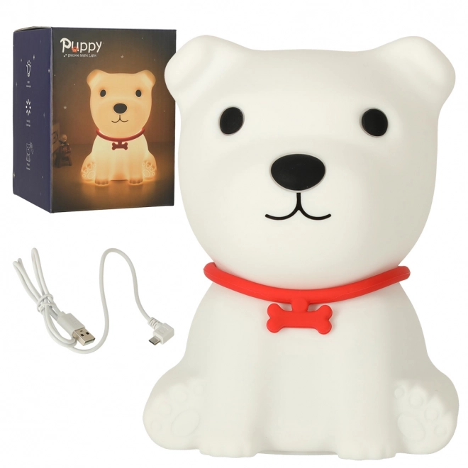 Silicone Night Light for Kids - White Puppy