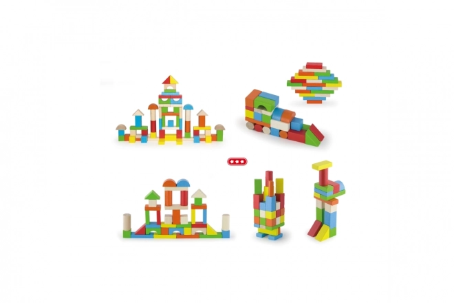 Wooden Building Blocks Set