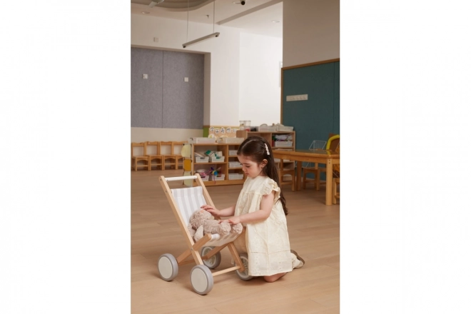 Wooden Doll Stroller