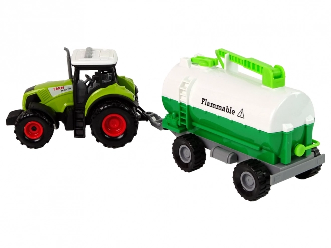 Toy Tractor with Tanker Trailer for Kids