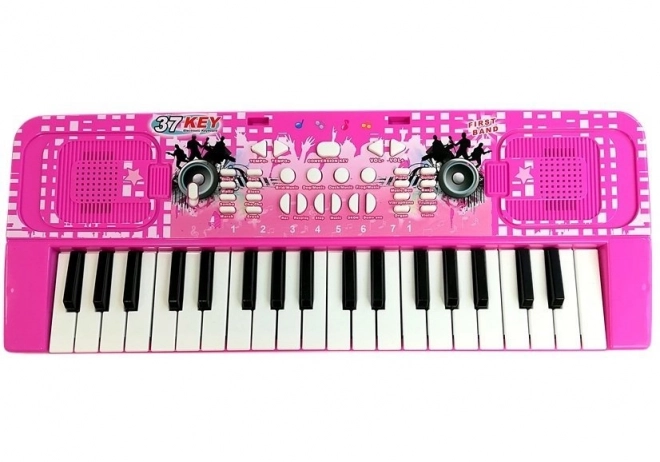 Children's Keyboard with Microphone Pink