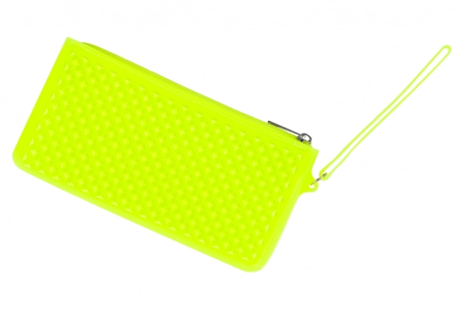 Neon Yellow Silicone Pencil Case