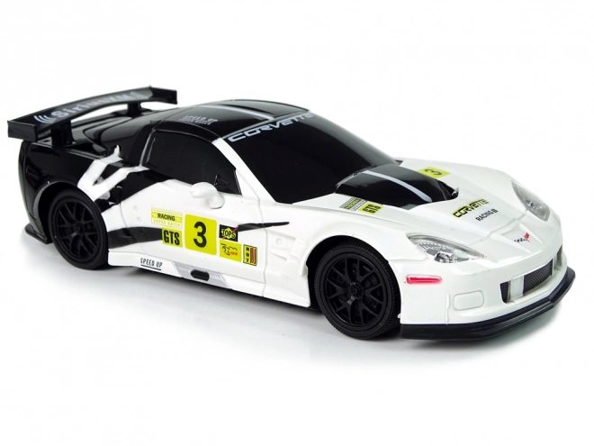 Remote Control Sports Car 1:24 Corvette C6.R White with Lights