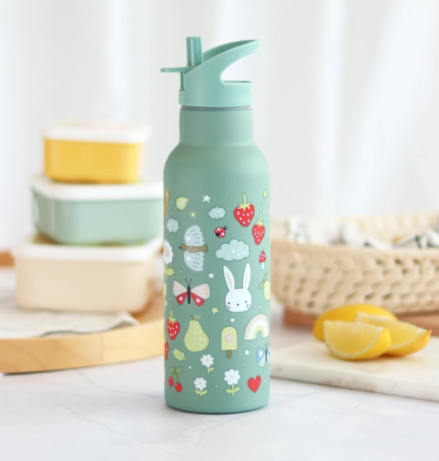 A Little Lovely Company Nerezová lahev na pití 500 ml – Radost