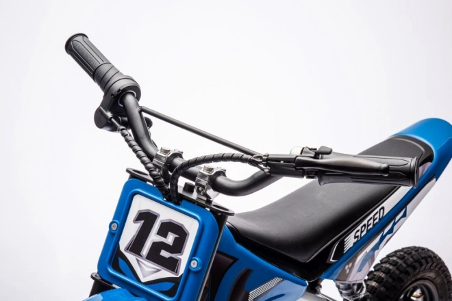 Battery-Powered Blue Kids Motocross Bike