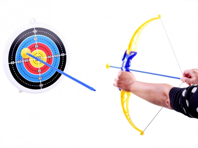 Archery Set with Bow, Target, and Arrows – red